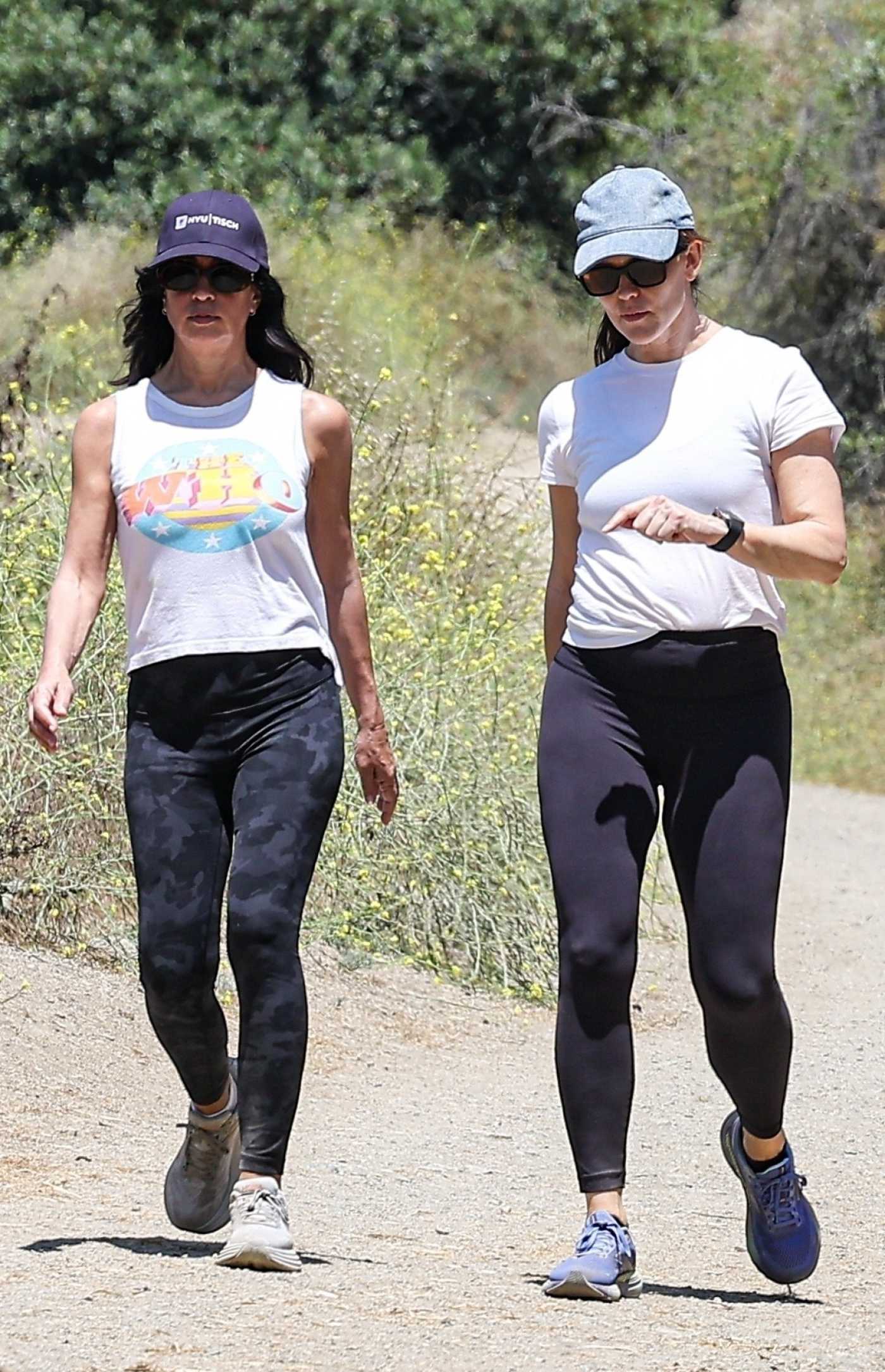 Jennifer Garner in a Blue Cap Was Spotted with a Friend while Taking a Hike in Los Angeles 06/14/2024