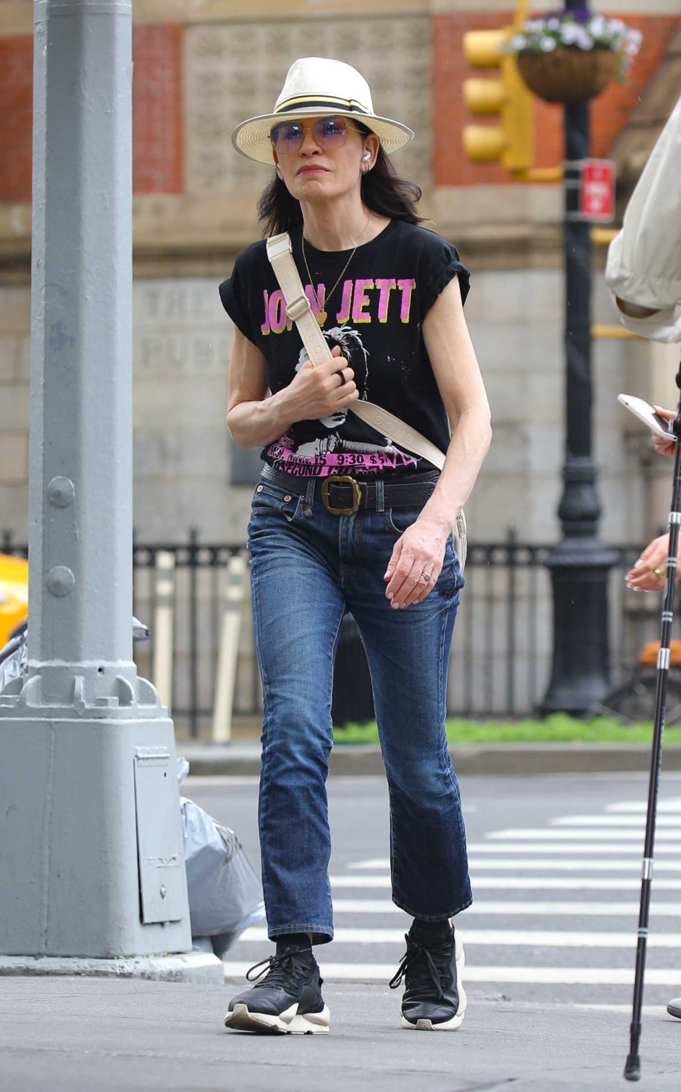 Julianna Margulies in a Black Tee Was Seen Out in New York 06/13/2024