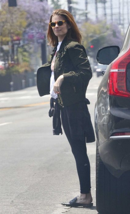 Kate Mara in an Olive Jacket