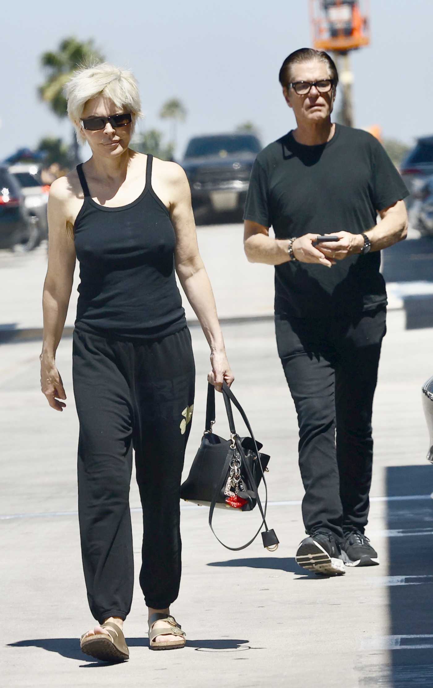 Lisa Rinna in a Black Tank Top Was Seen Out with Harry Hamlin in Sherman Oakes 06/29/2024