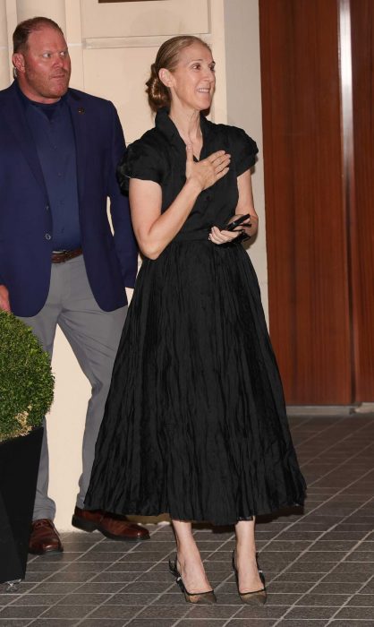 Celine Dion in a Black Dress