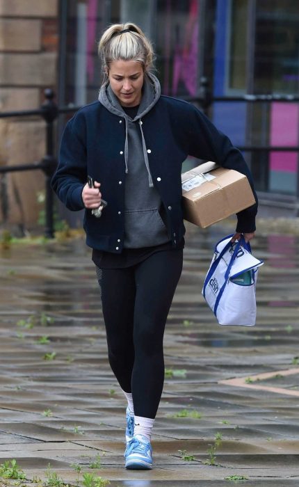 Gemma Atkinson in a Grey Hoodie