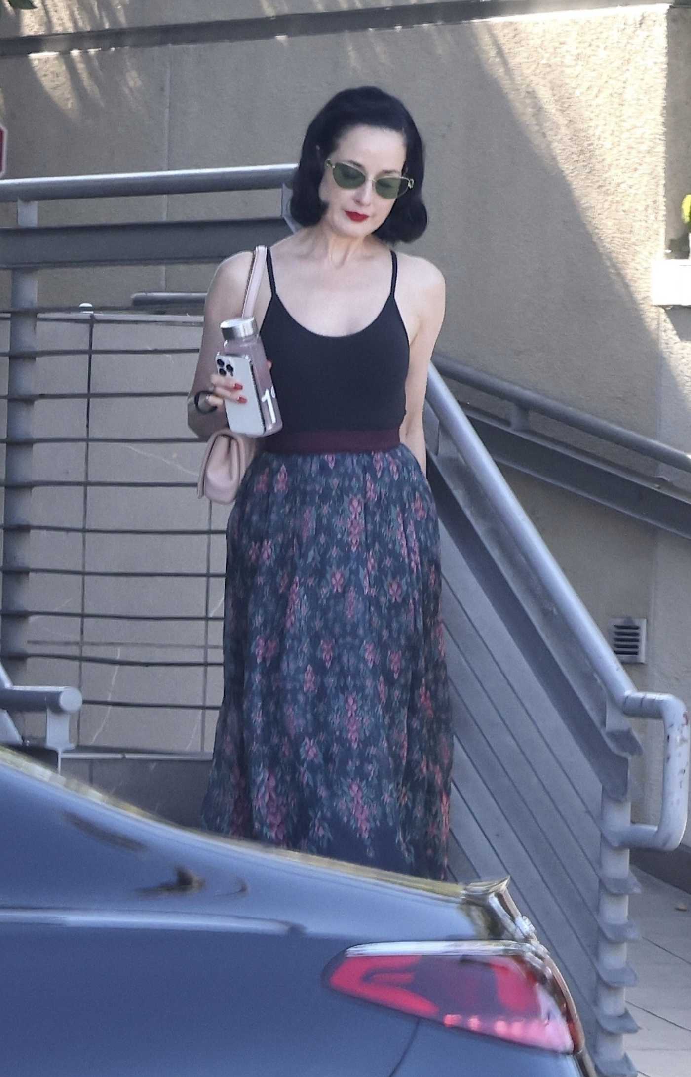 Dita Von Teese in a Black Top Was Seen Out in Los Angeles 08/27/2024