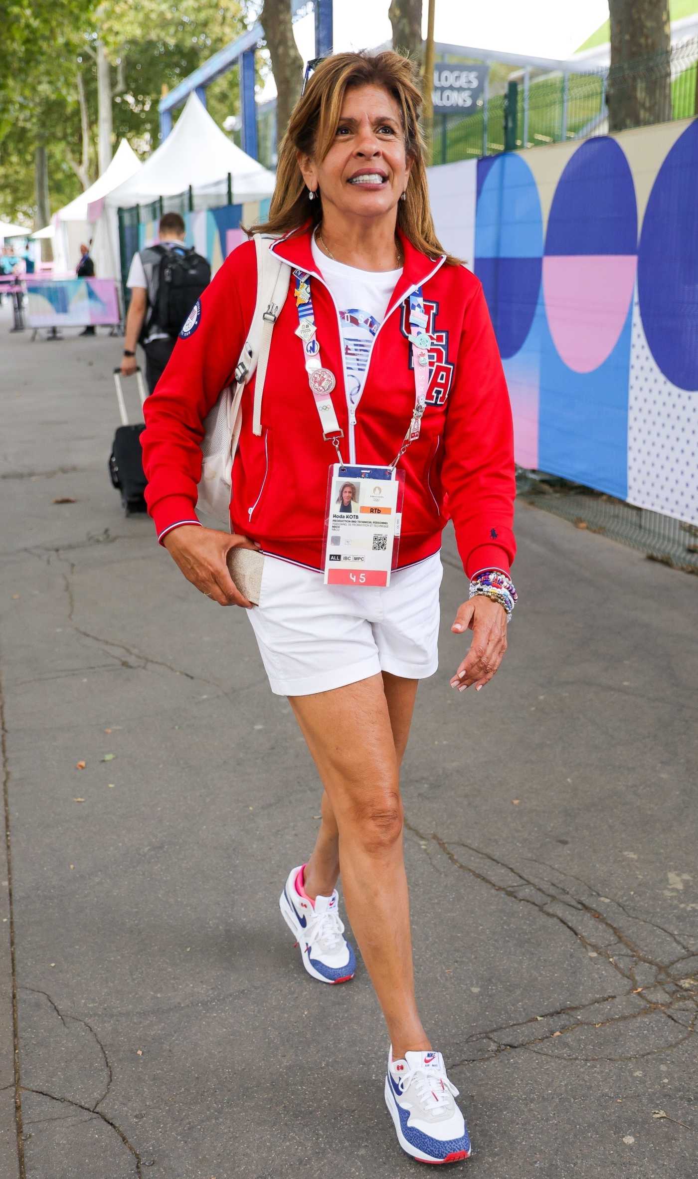 Hoda Kotb in a White Shorts Was Seen Out in Paris 08/04/2024