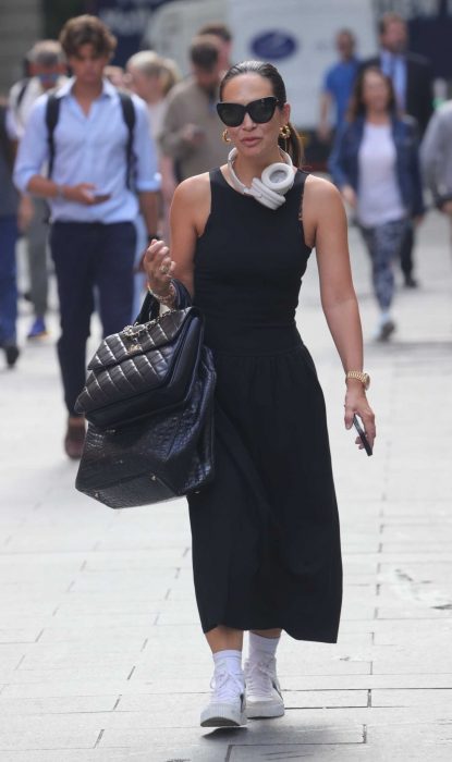 Myleene Klass in a Black Dress