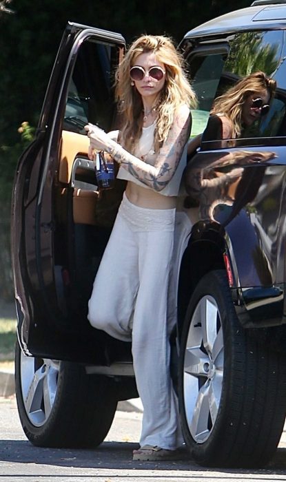 Paris Jackson in a White Pants