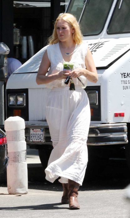 Rumer Willis in a White Dress