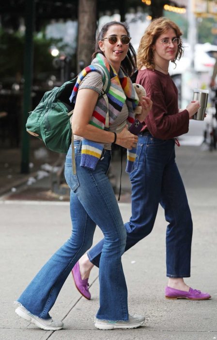 Sarah Silverman in a Grey Sneakers