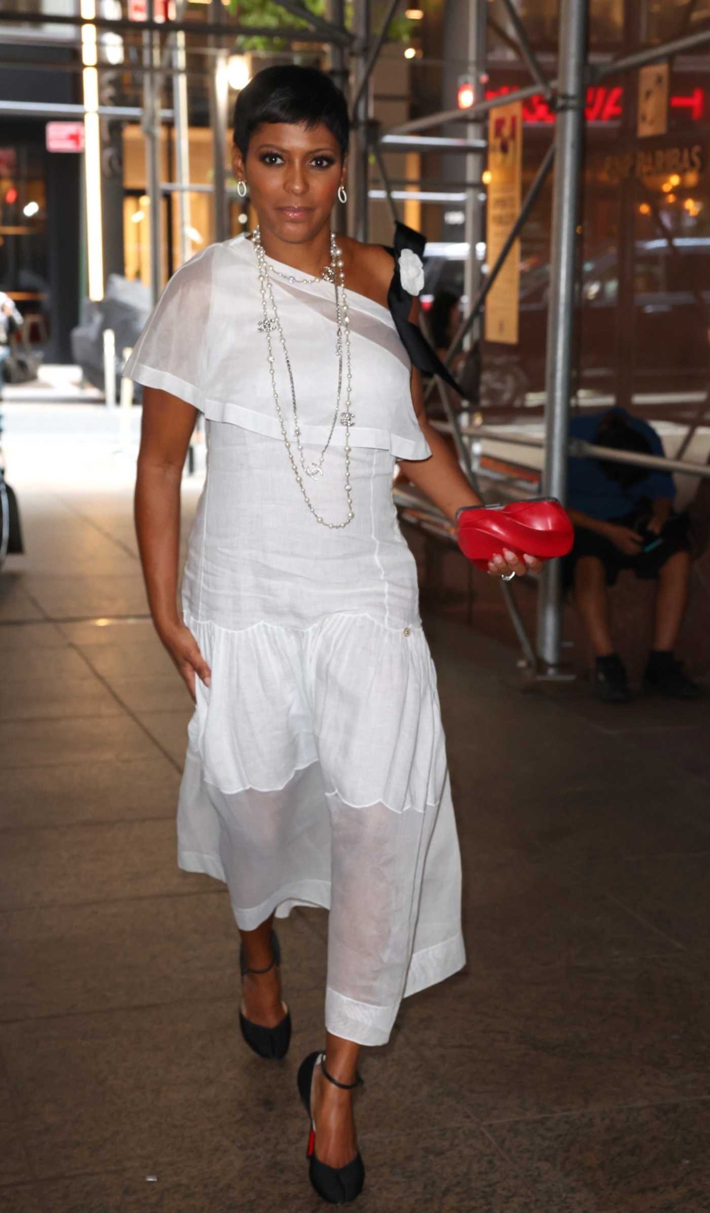 Tamron Hall in a White Dress Was Seen Out in Midtown Manhattan in New York 08/01/2024