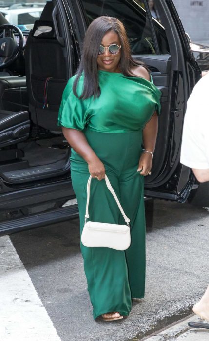 Uzo Aduba in a Green Ensemble