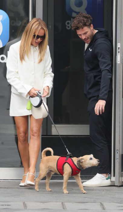 Amanda Holden in a White Ensemble