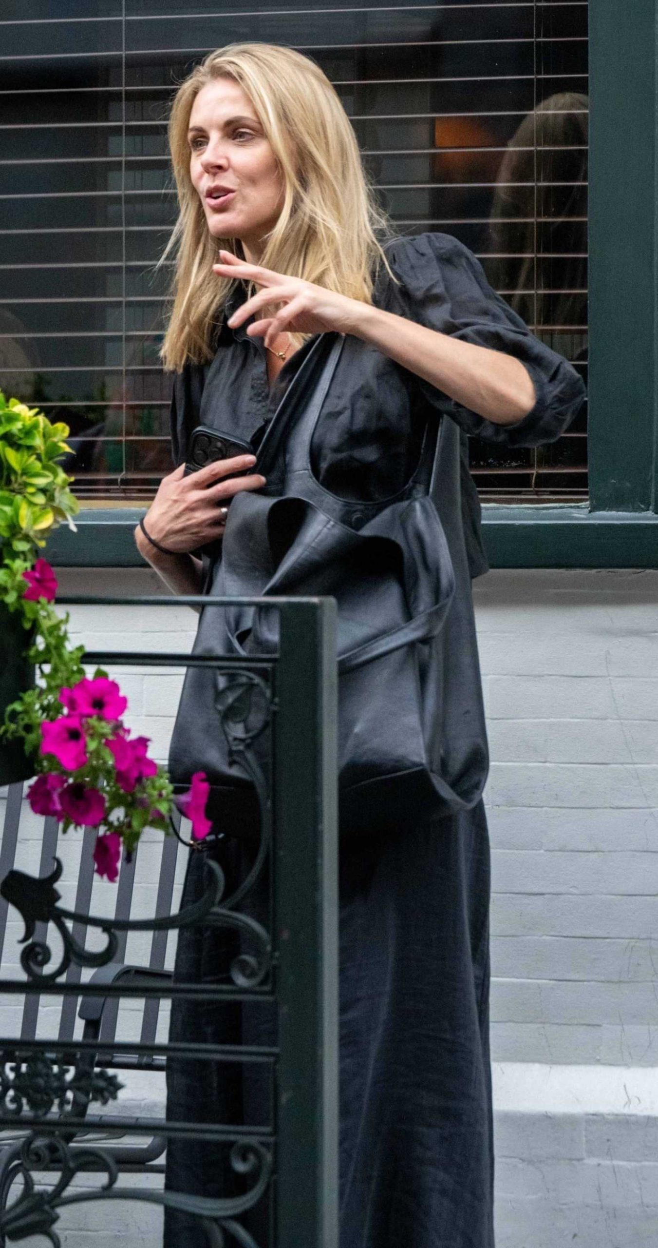 Donna Air in a Black Dress Leaves The Groucho Club in London 08/30/2024