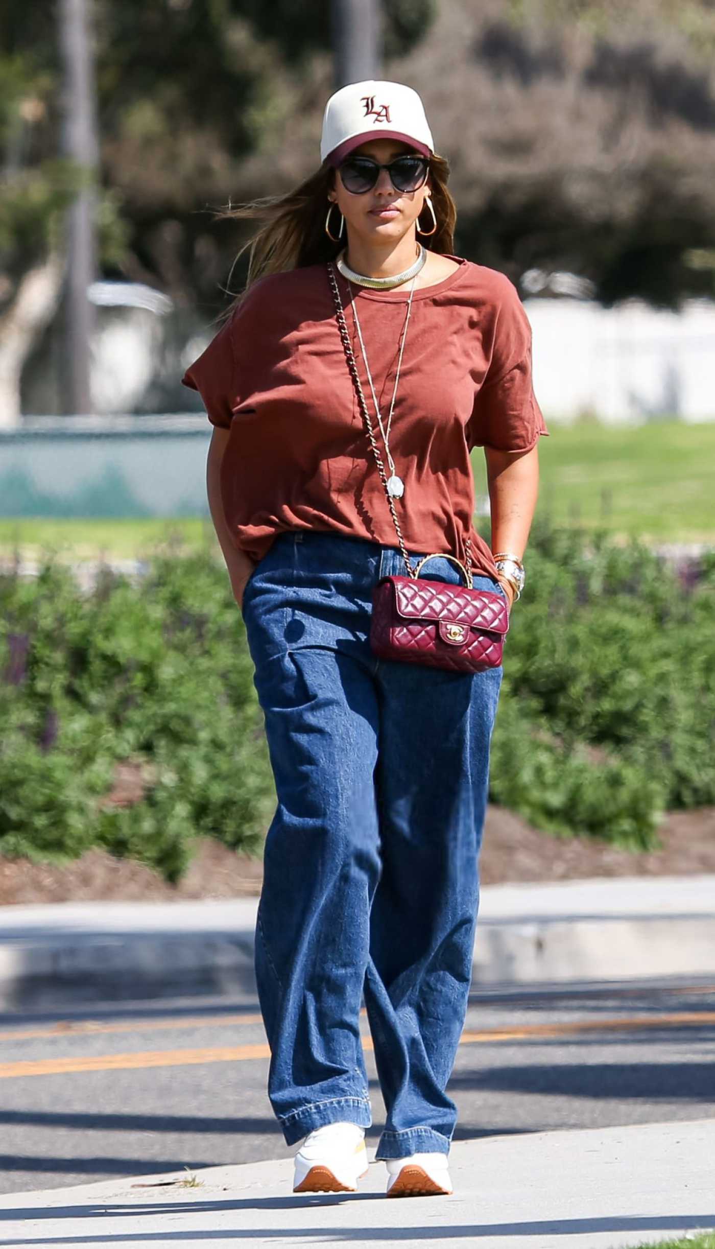 Jessica Alba in a White Sneakers Was Seen Out in Los Angeles 09/12/2024