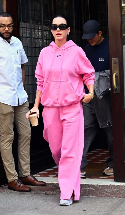 Katy Perry in a Pink Sweatsuit