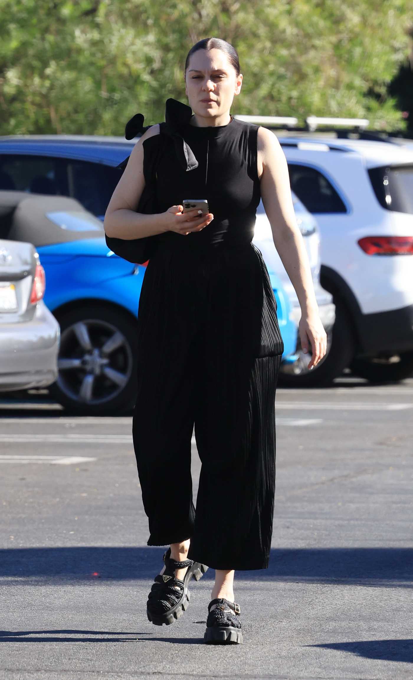 Jessie J in a Black Pants Was |Seen Out in Los Angeles 10/11/2024