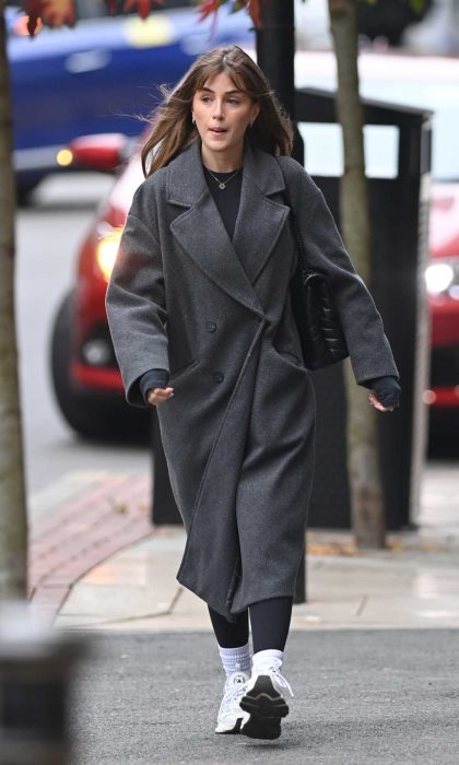 Georgia Steel in a Grey Coat