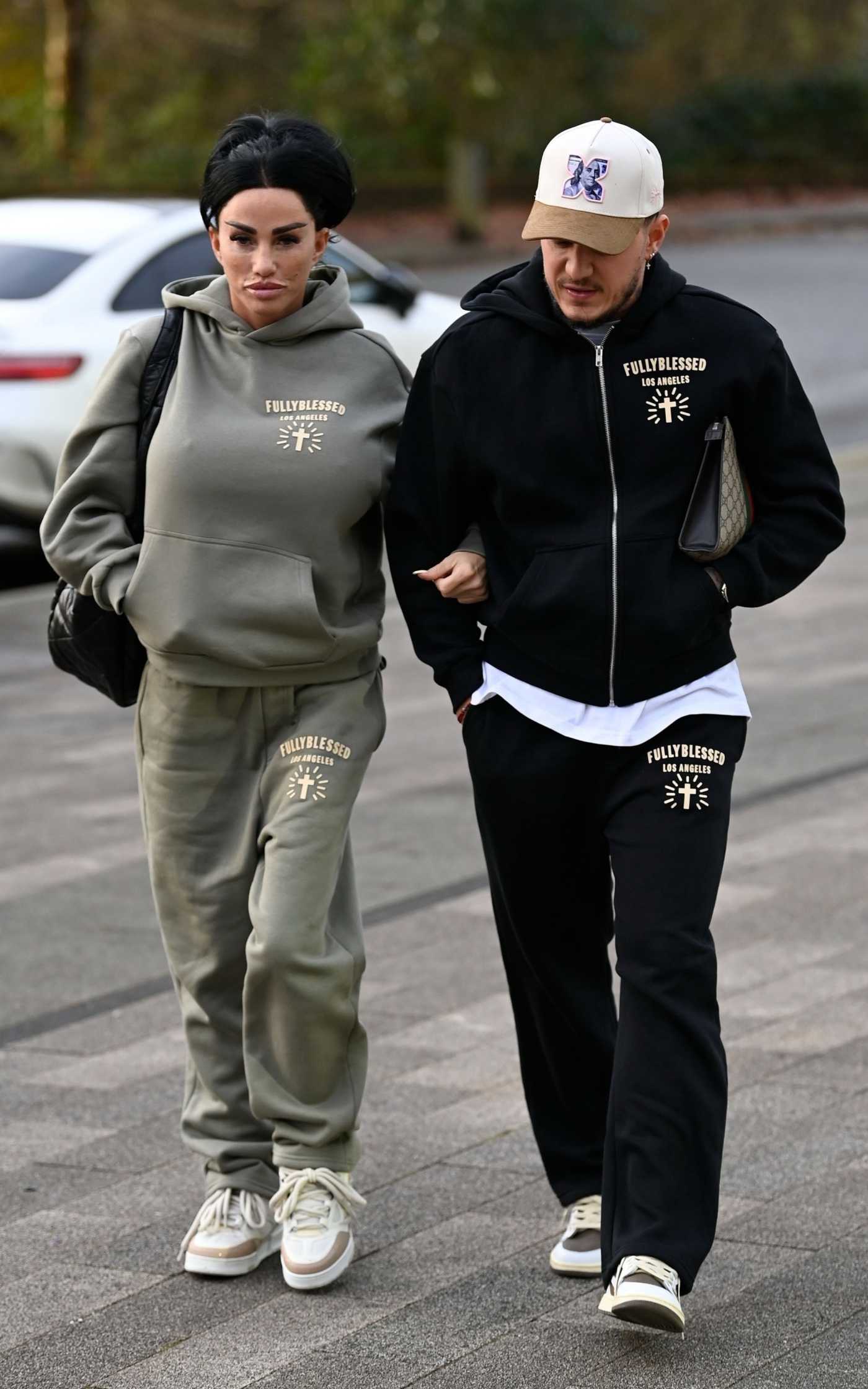 Katie Price in an Olive Sweatsuit Was Seen Out with JJ Slater in London 11/29/2024