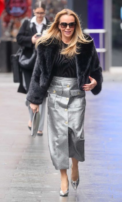 Amanda Holden in a Silver Skirt