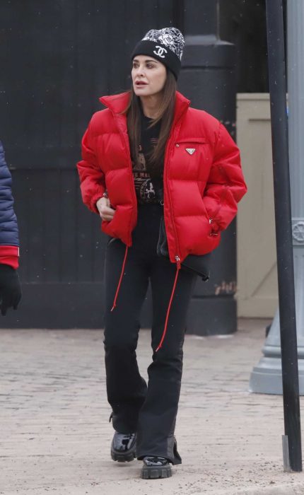 Kyle Richards in a Red Jacket