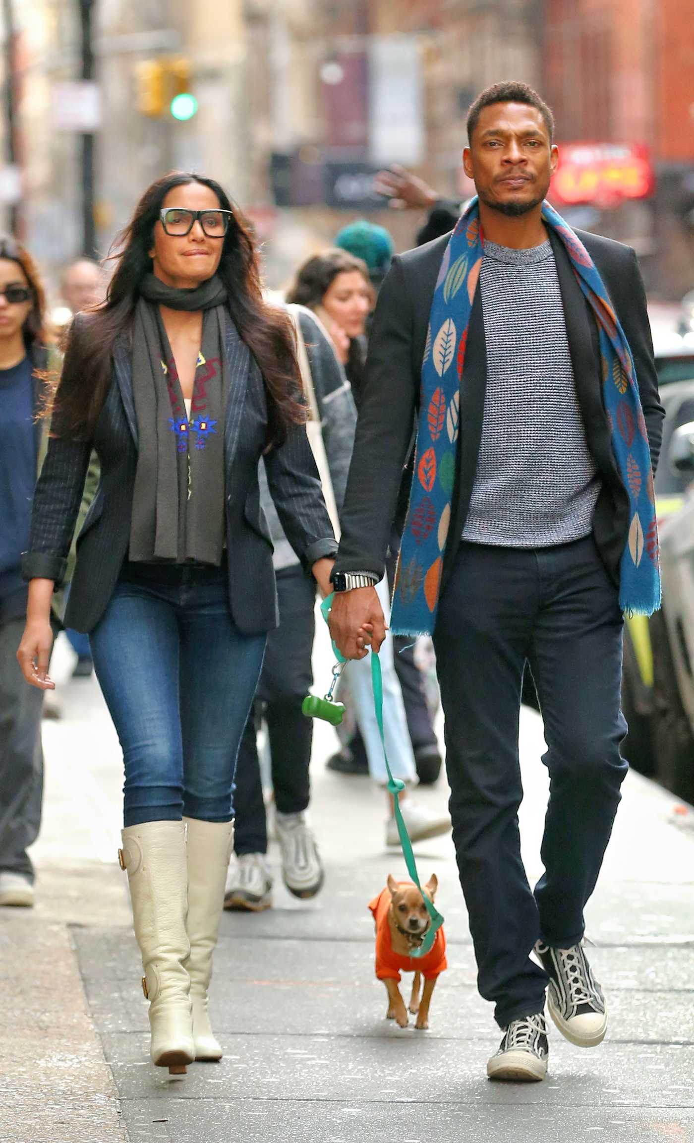 Padma Lakshmi in a Black Blazer Was Seen Out with Poet Terrance Hayes in Soho in New York 12/29/2024