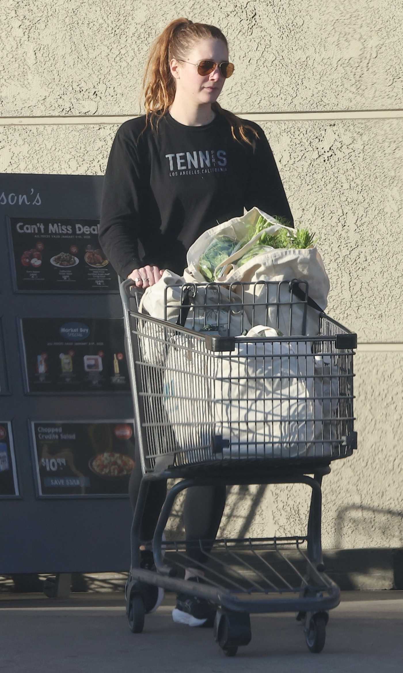 Anna Osceola in an All-Black Ensemble Exited Her Local Grocery Store in Los Feliz  01/14/2025