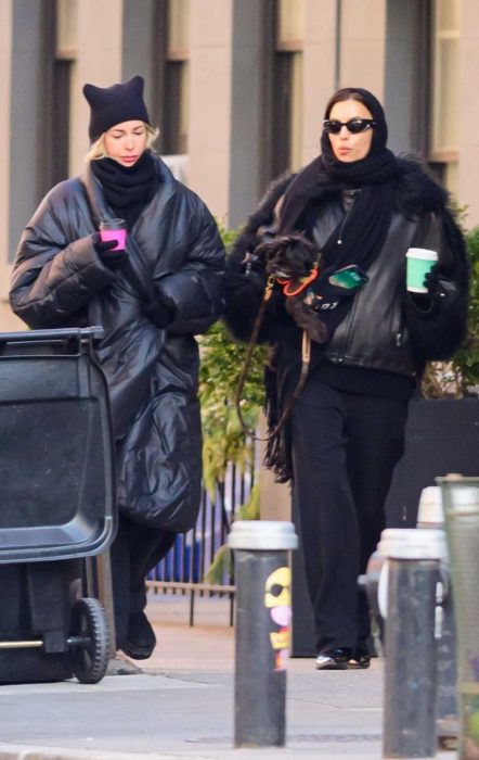 Irina Shayk in a Black Outfit