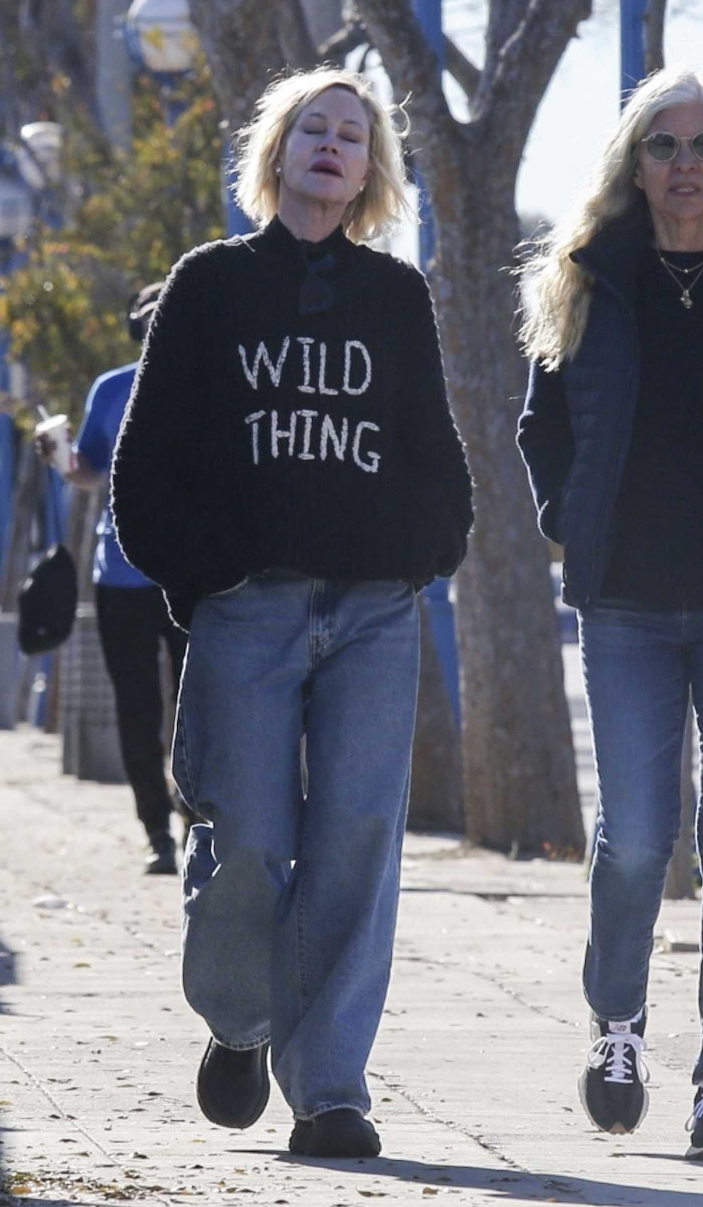 Melanie Griffith in a Black Sweatshirt Was Seen Out with a Friend in West Hollywood 01/14/2025