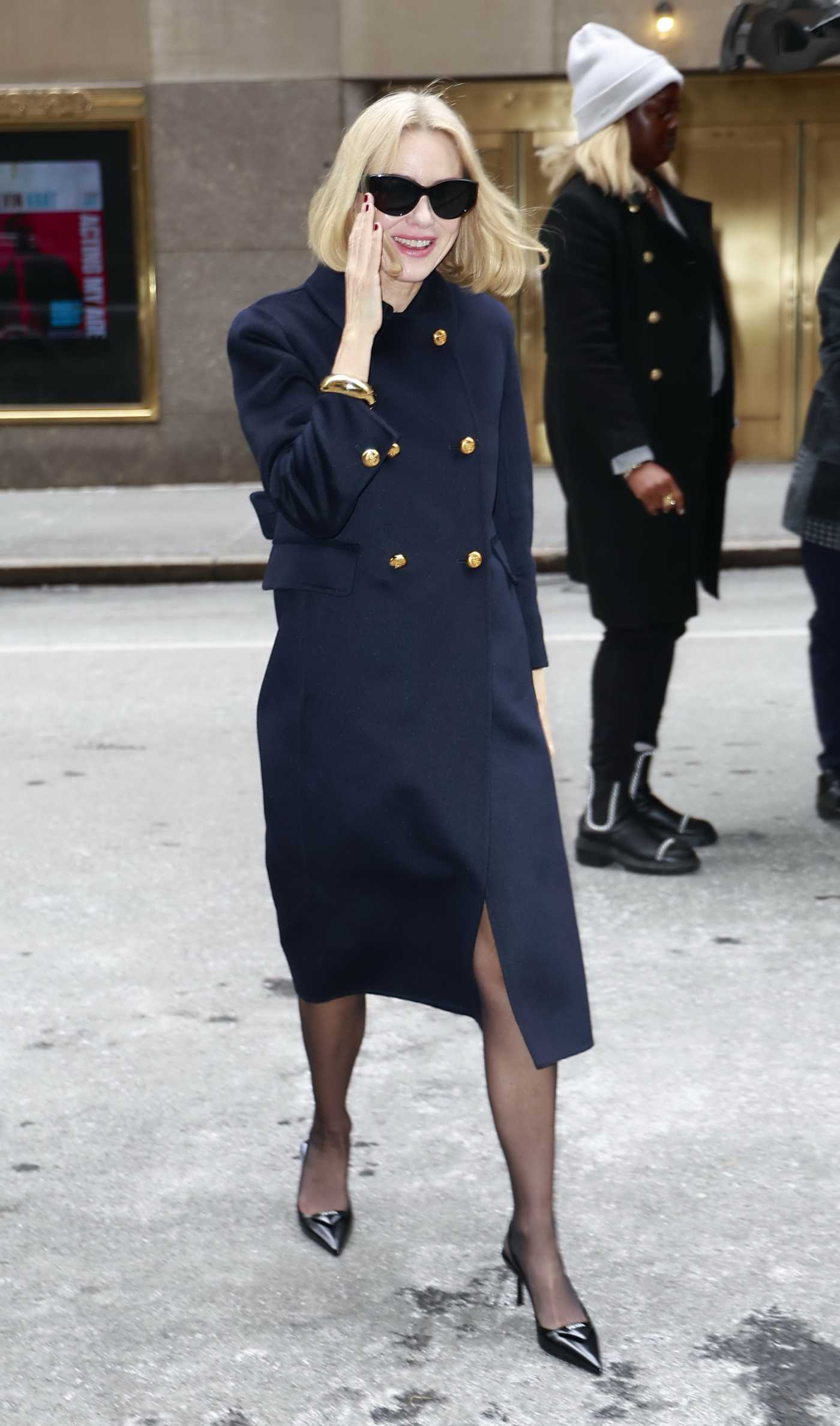 Naomi Watts in a Black Coat Was Seen Out in New York City 01/21/2025