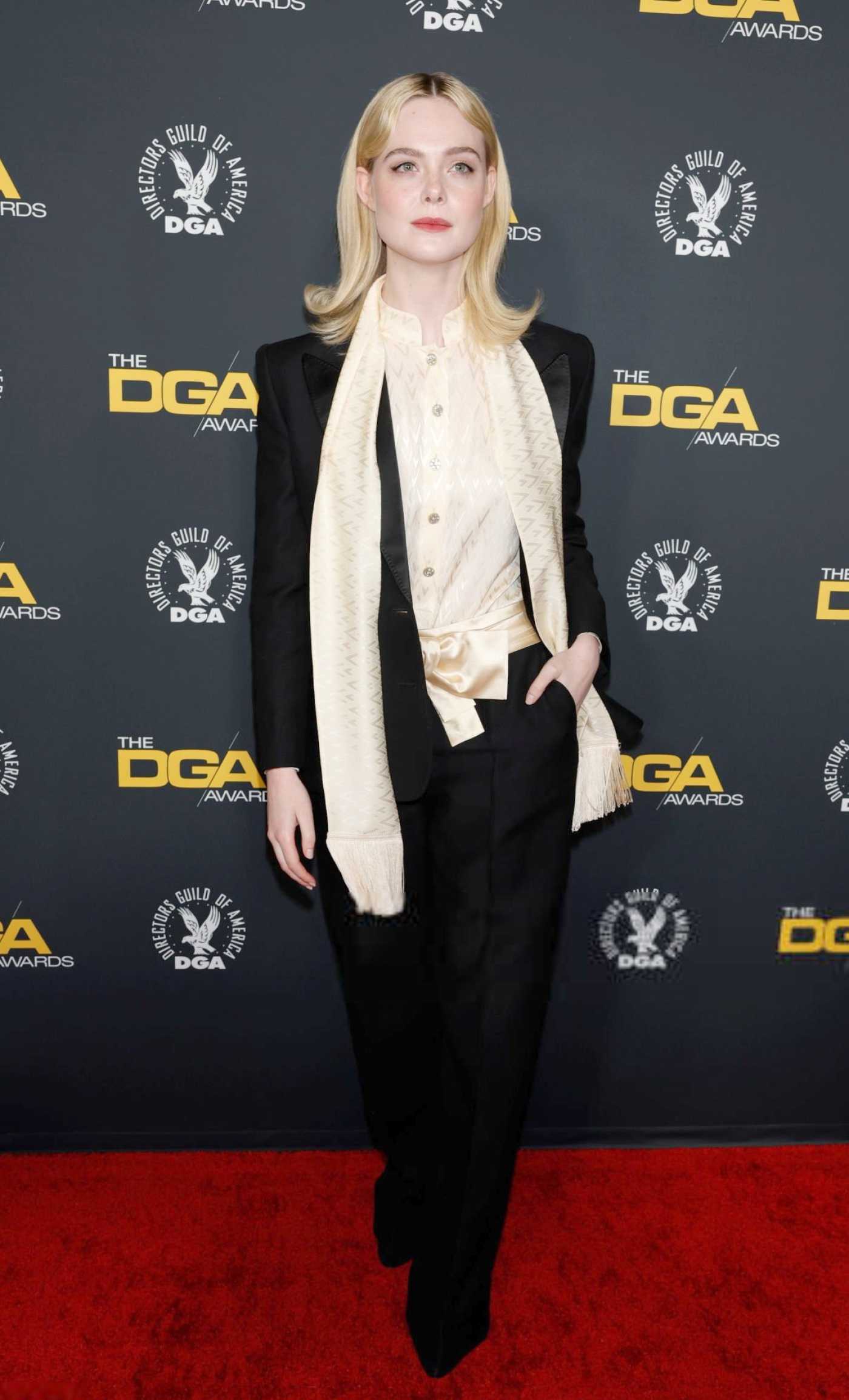 Elle Fanning Attends the 77th Annual Directors Guild of America Awards in Beverly Hills 02/08/2025