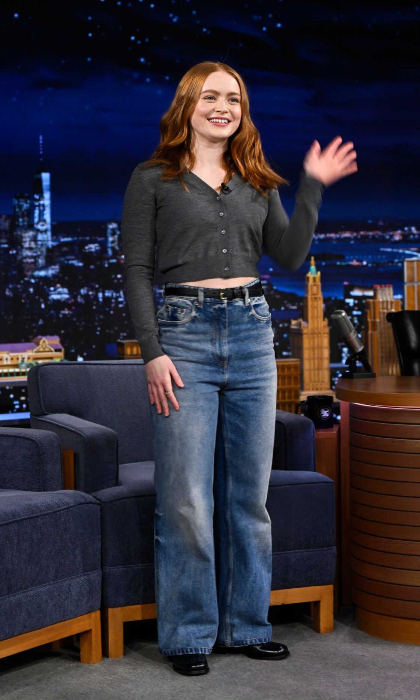 Sadie Sink Attends The Tonight Show Starring Jimmy Fallon in New York City 01/30/2025