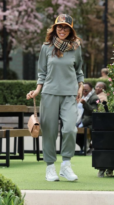 Myleene Klass in a White Sneakers