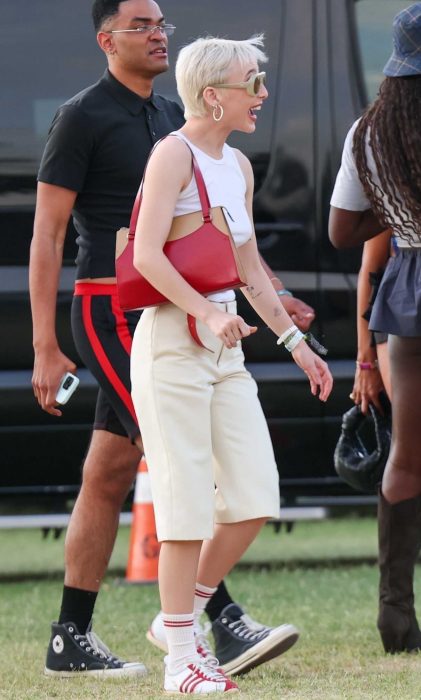 Emma Chamberlain in a White Tank Top