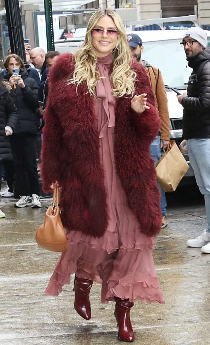 Heidi Klum in a Pink Dress