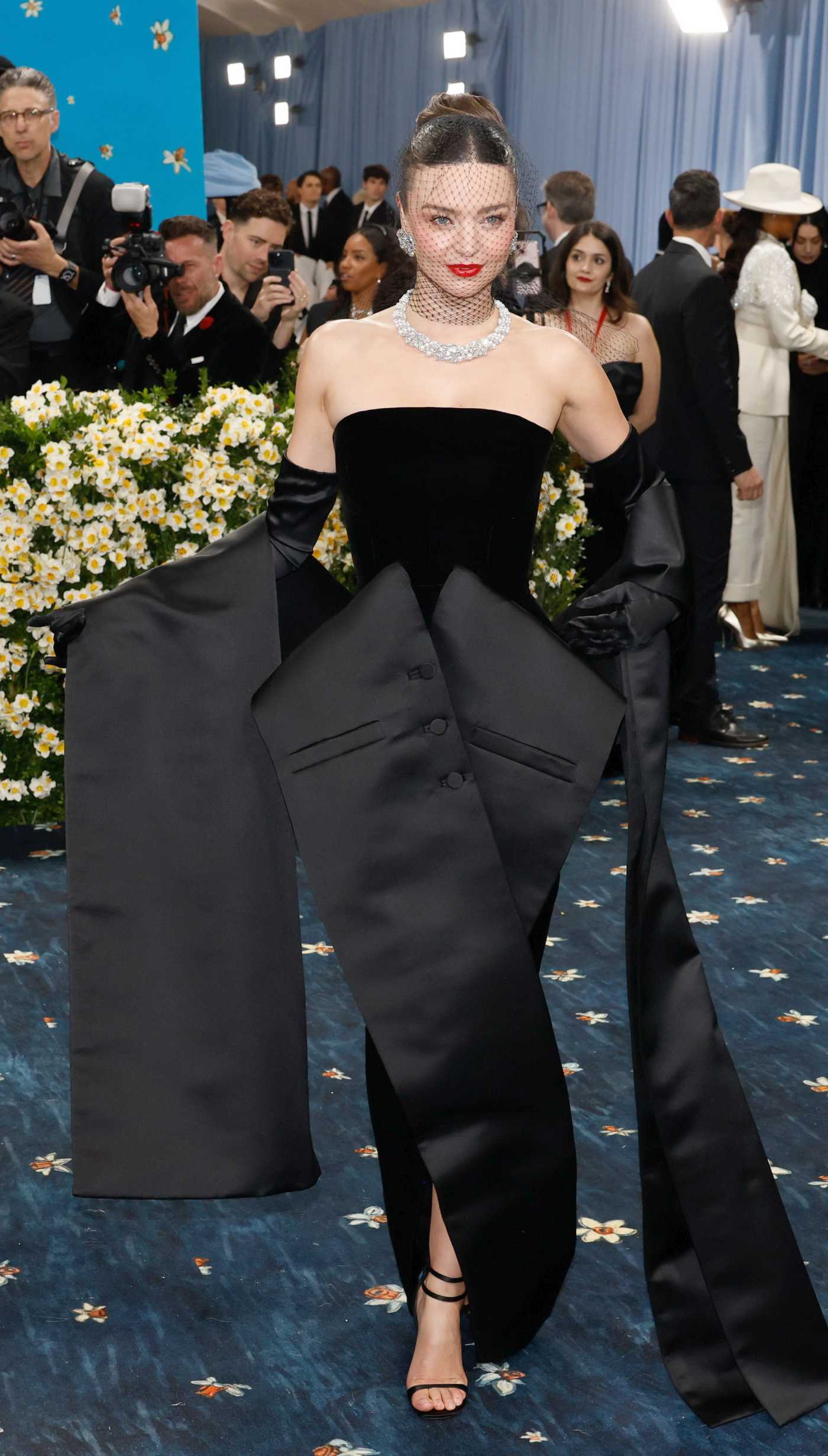 Miranda Kerr Attends 2025 Met Gala Celebrating Superfine: Tailoring Black Style at Metropolitan Museum of Art in New York City 05/05/2025