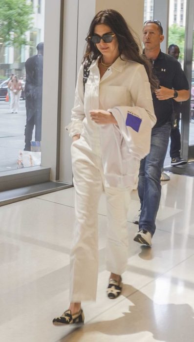 Anne Hathaway in a White Jumpsuit