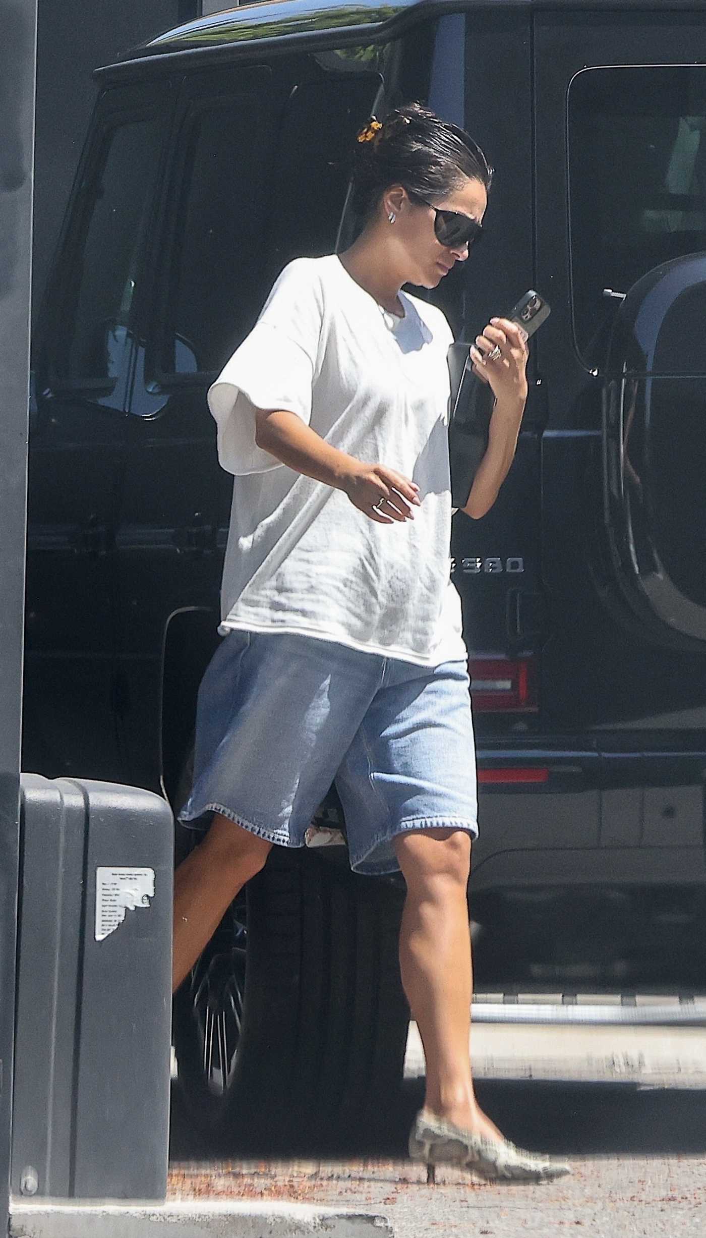 Shay Mitchell in a White Tee Was Seen Out in Los Angeles 07/28/2025