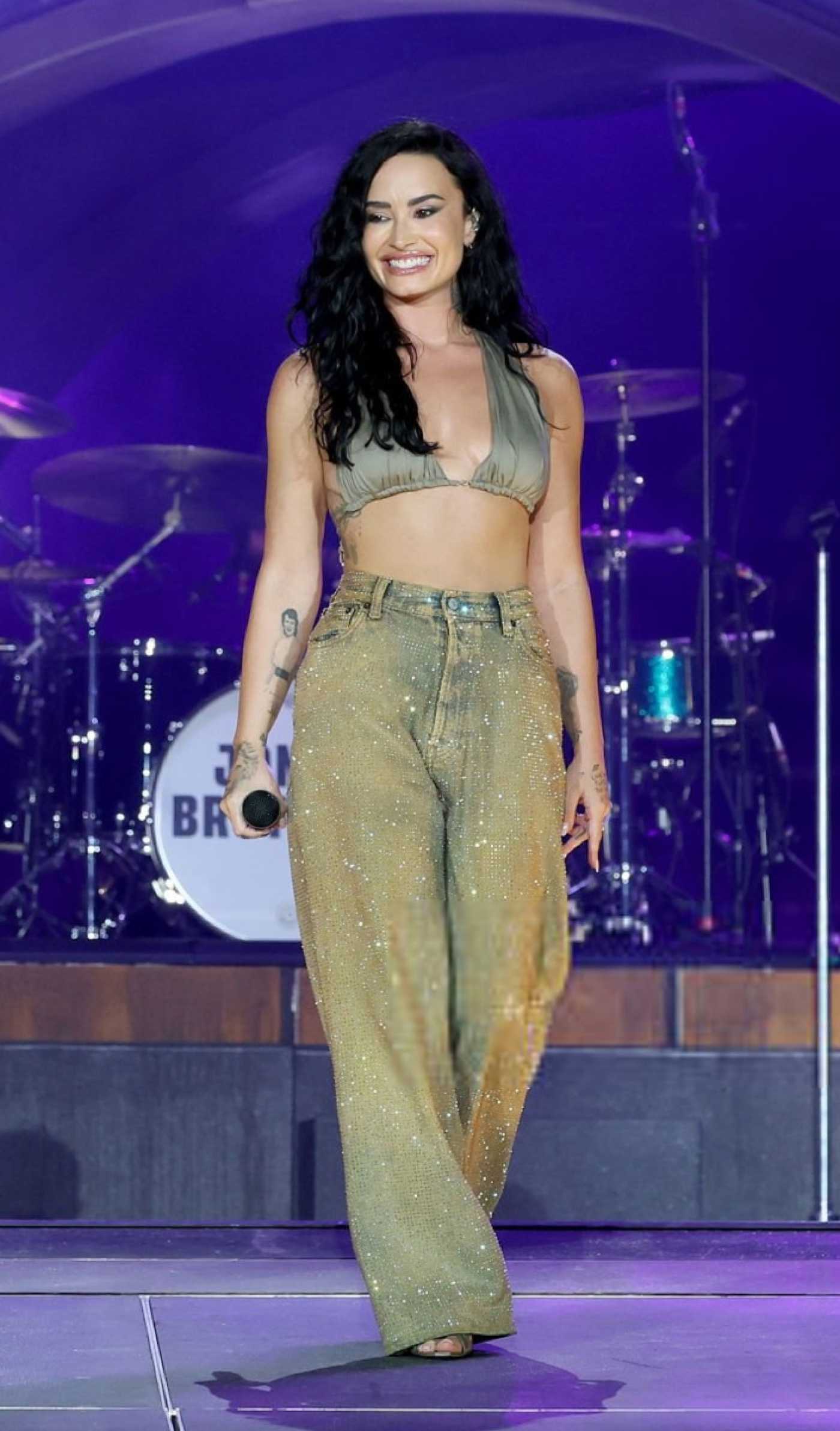 Demi Lovato Performs at Jonas Brothers: JONAS20 Greetings From Your Hometown Tour Stop at MetLife Stadium in East Rutherford 08/10/2025