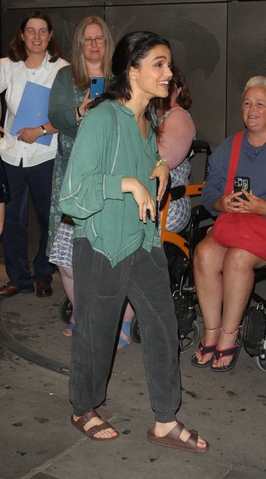 Rachel Zegler in a Green Sweatshirt