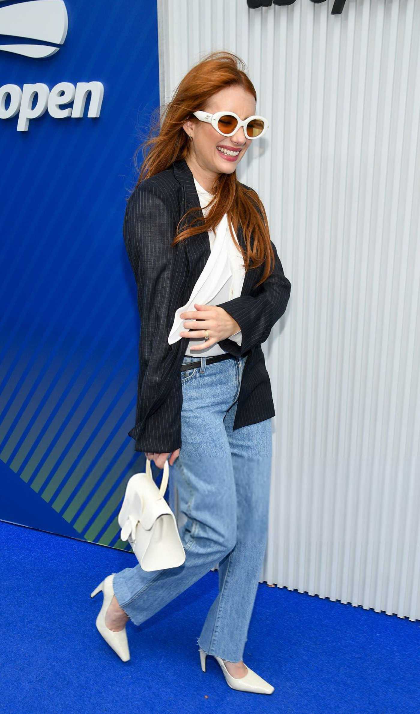 Emma Roberts Attends USTA Billie Jean King National Tennis Center in Queens in New York City 09/06/2025