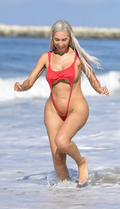 Farrah Abraham in a Red Bikini