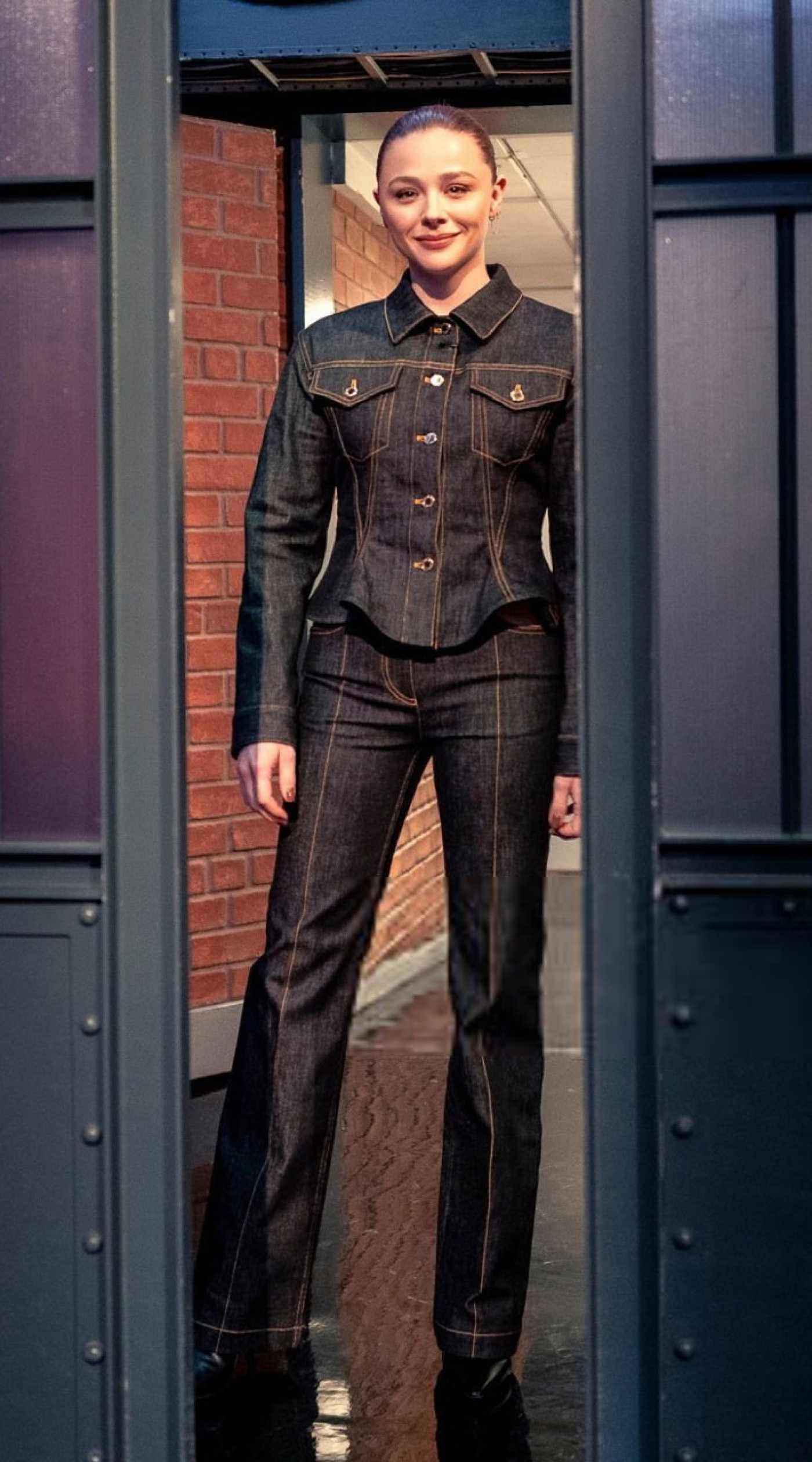 Chloe Moretz Attends the Late Night with Seth Meyers in New York 11/18/2025