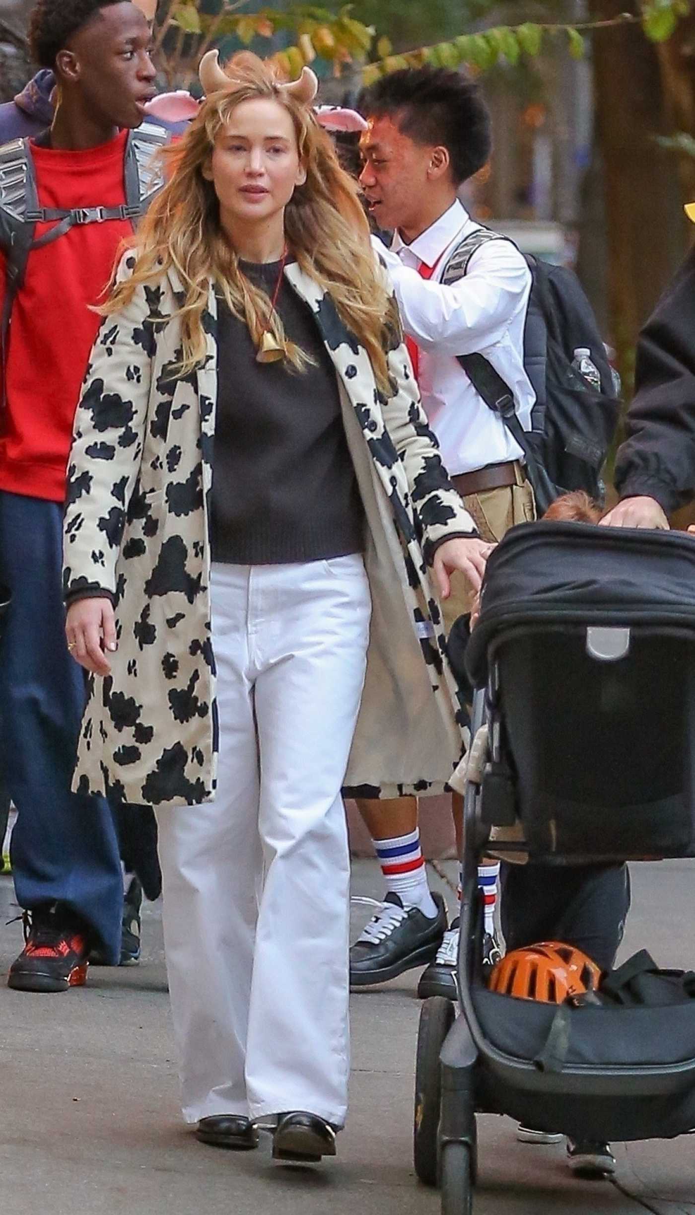 Jennifer Lawrence Was Seen Out Celebrating Halloween with Her Family in New York 10/31/2025