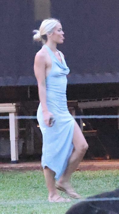 Olivia Dunne in a Baby Blue Dress