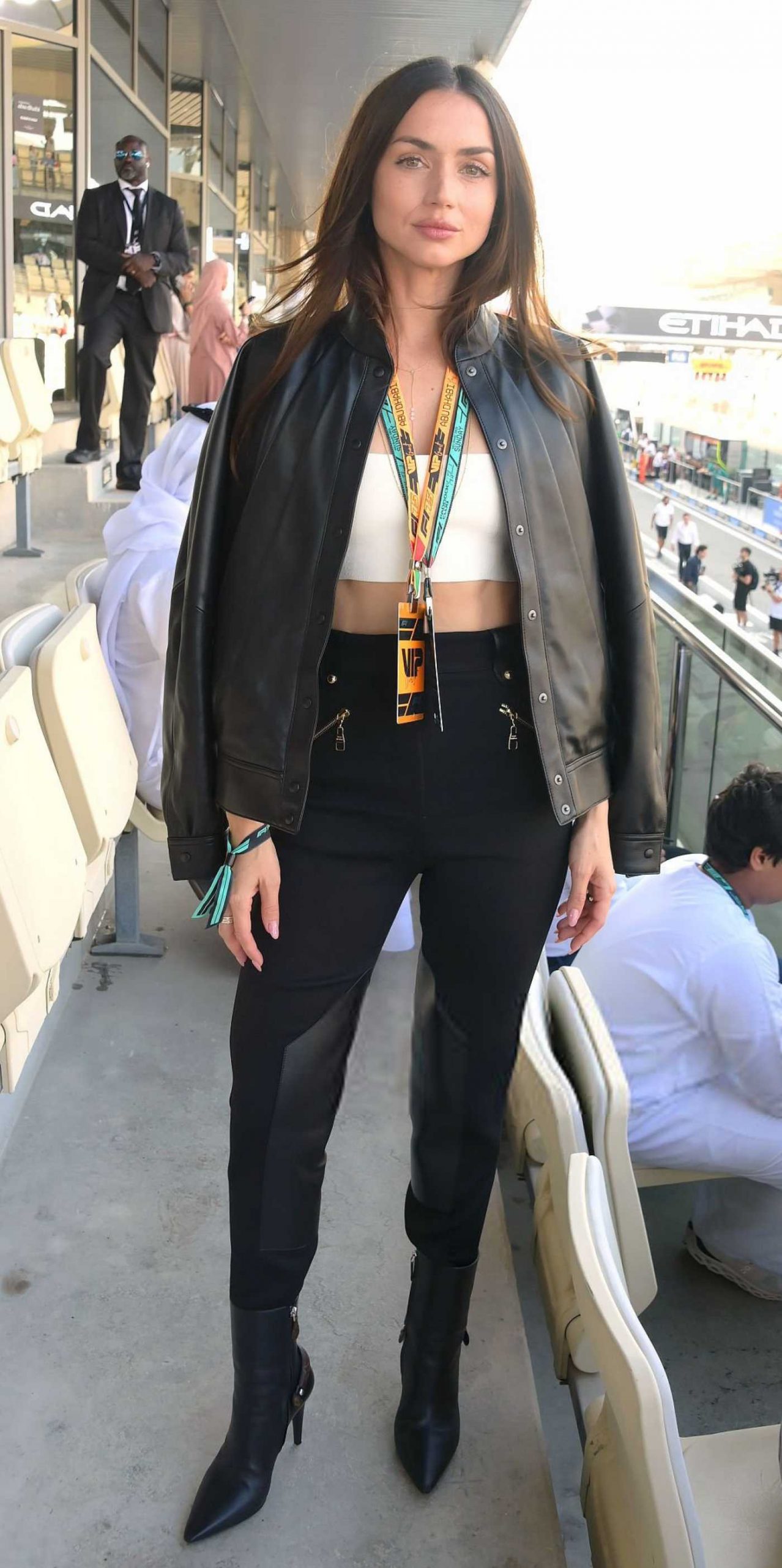 Ana de Armas Attends 2025 F1 Abu Dhabi Grand Prix in Abu Dhabi 12/07/2025