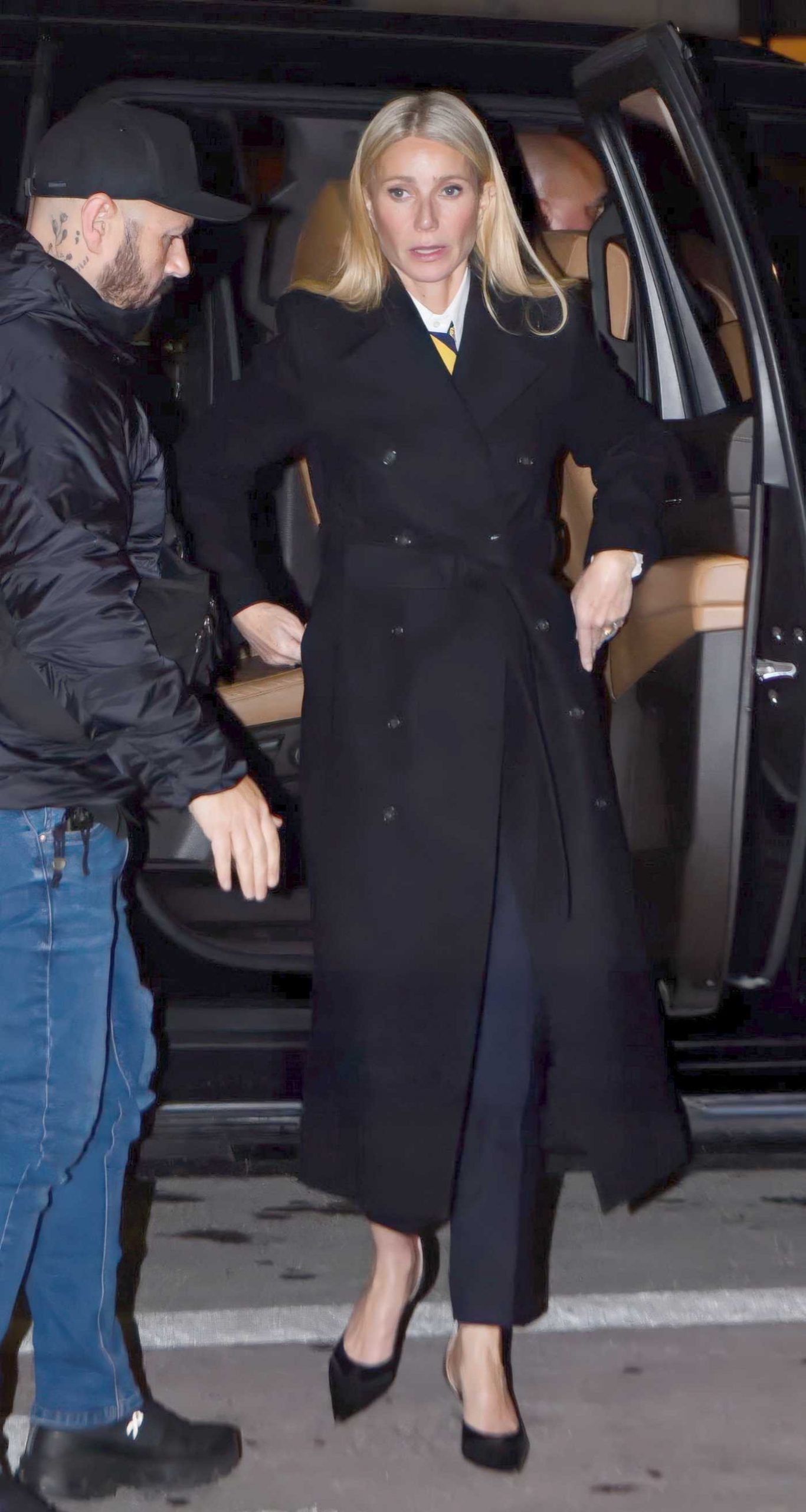 Gwyneth Paltrow in a Black Coat Was Seen Out in NYC 12/17/2025