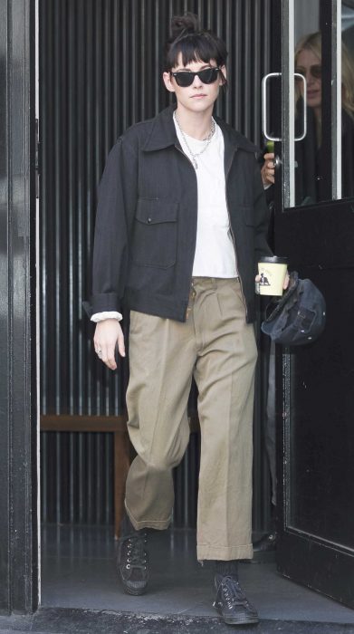 Kristen Stewart in a Black Jacket