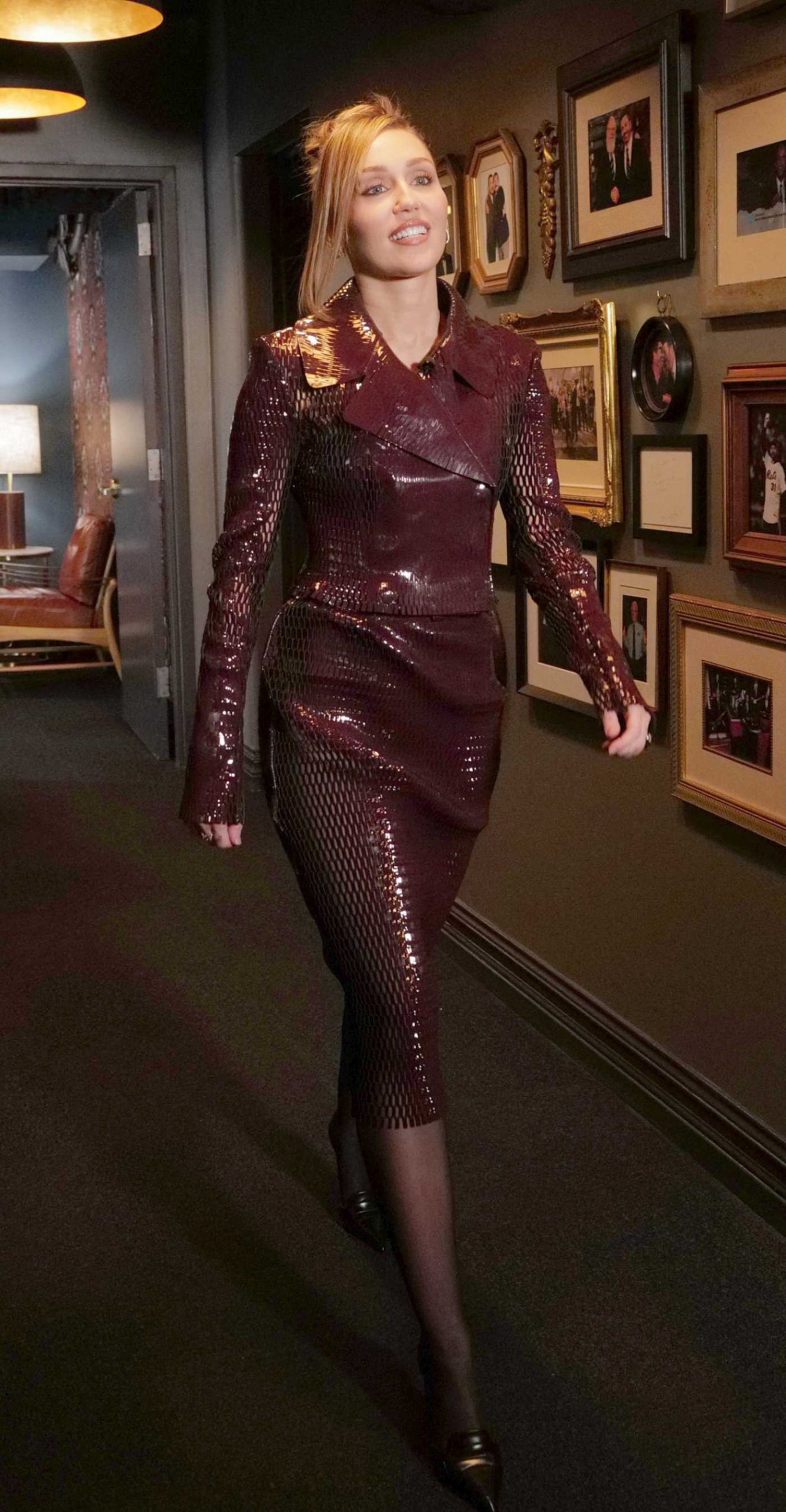 Miley Cyrus Attends the Jimmy Kimmel Live in Los Angeles 12/04/2025