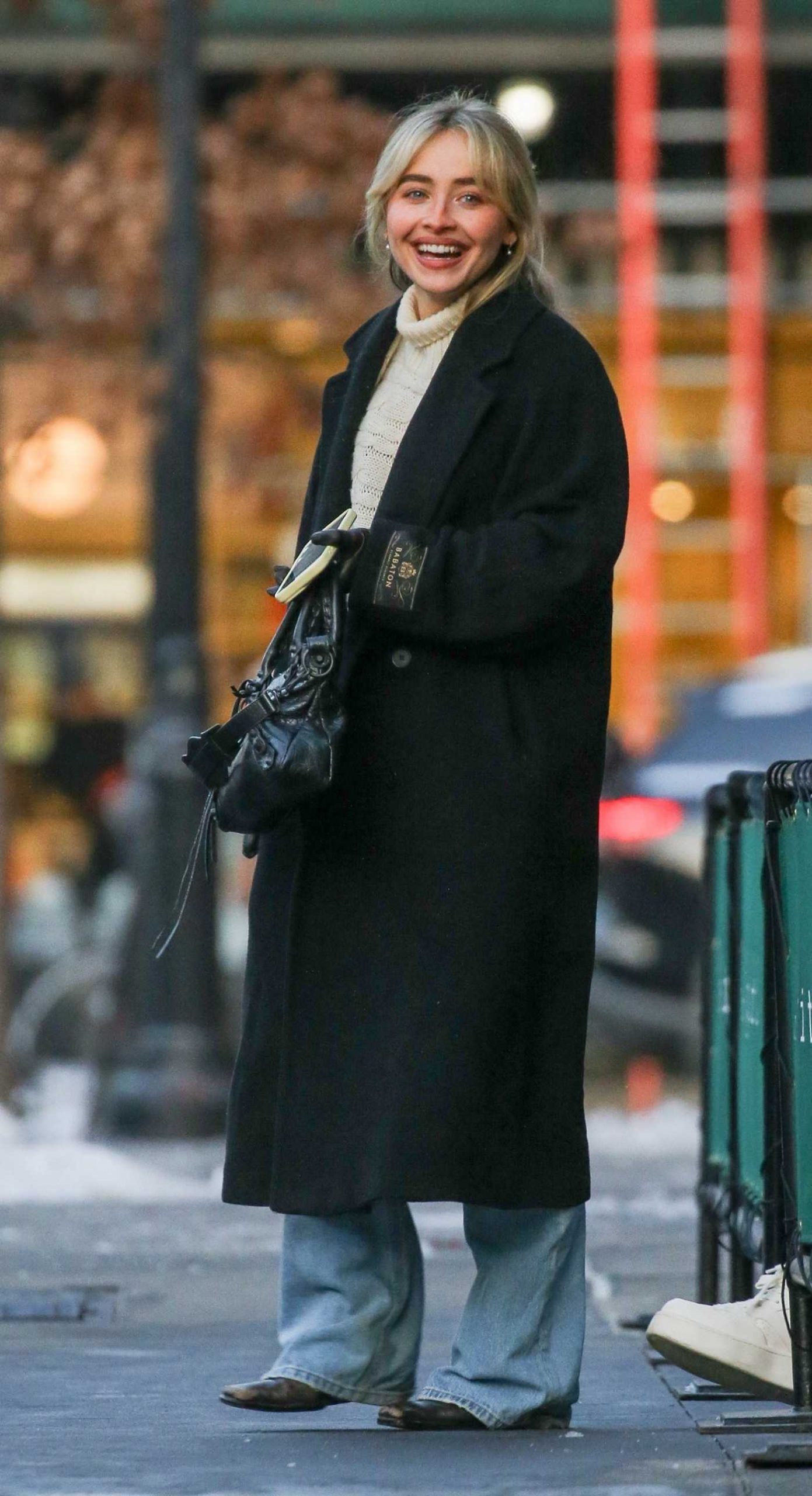 Sabrina Carpenter Leaves Bar Pitti in New York City 12/16/2025