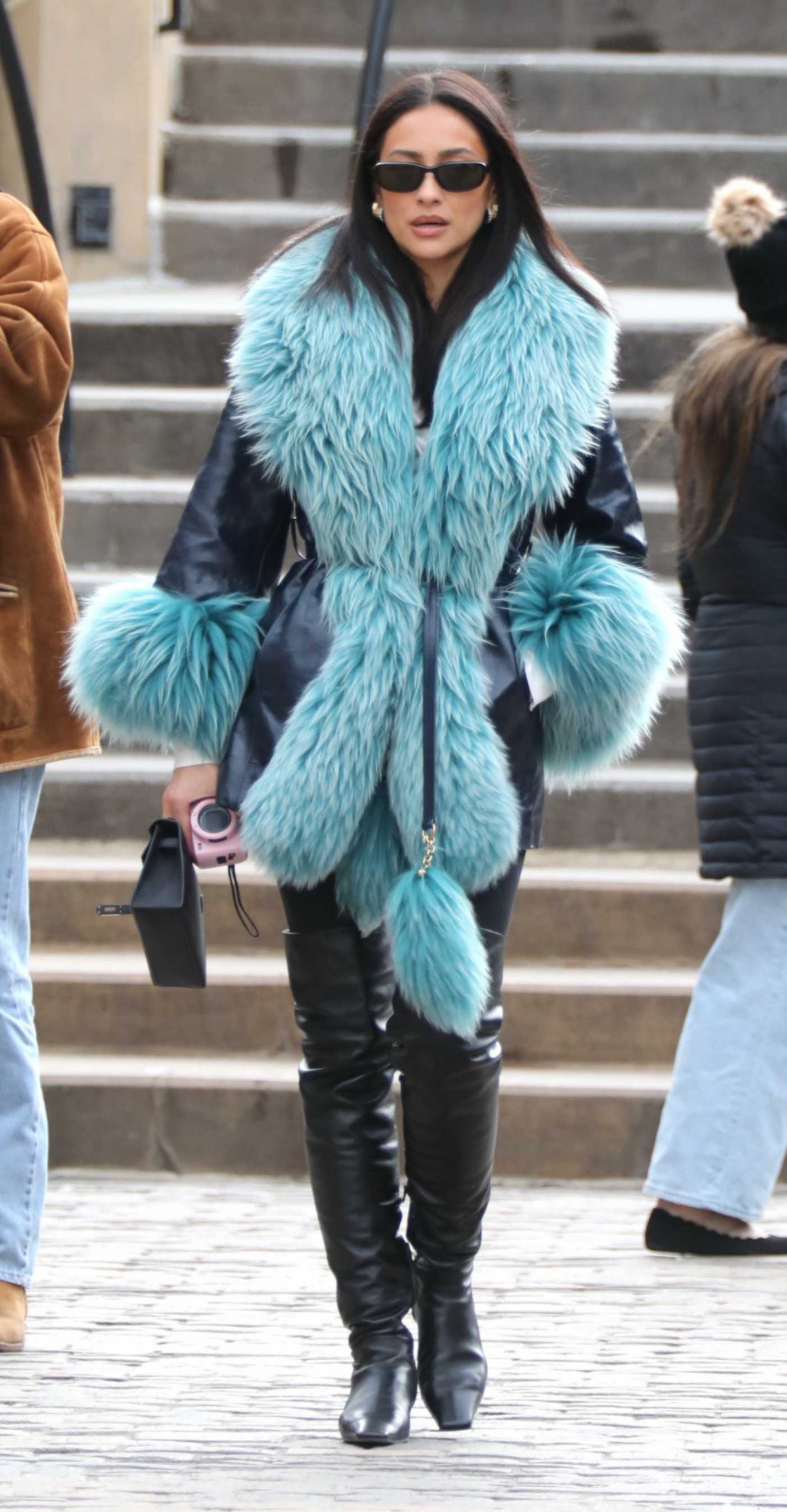 Shay Mitchell in a Black Over The Knee Boots Was Seen Out in Aspen 12/17/2025