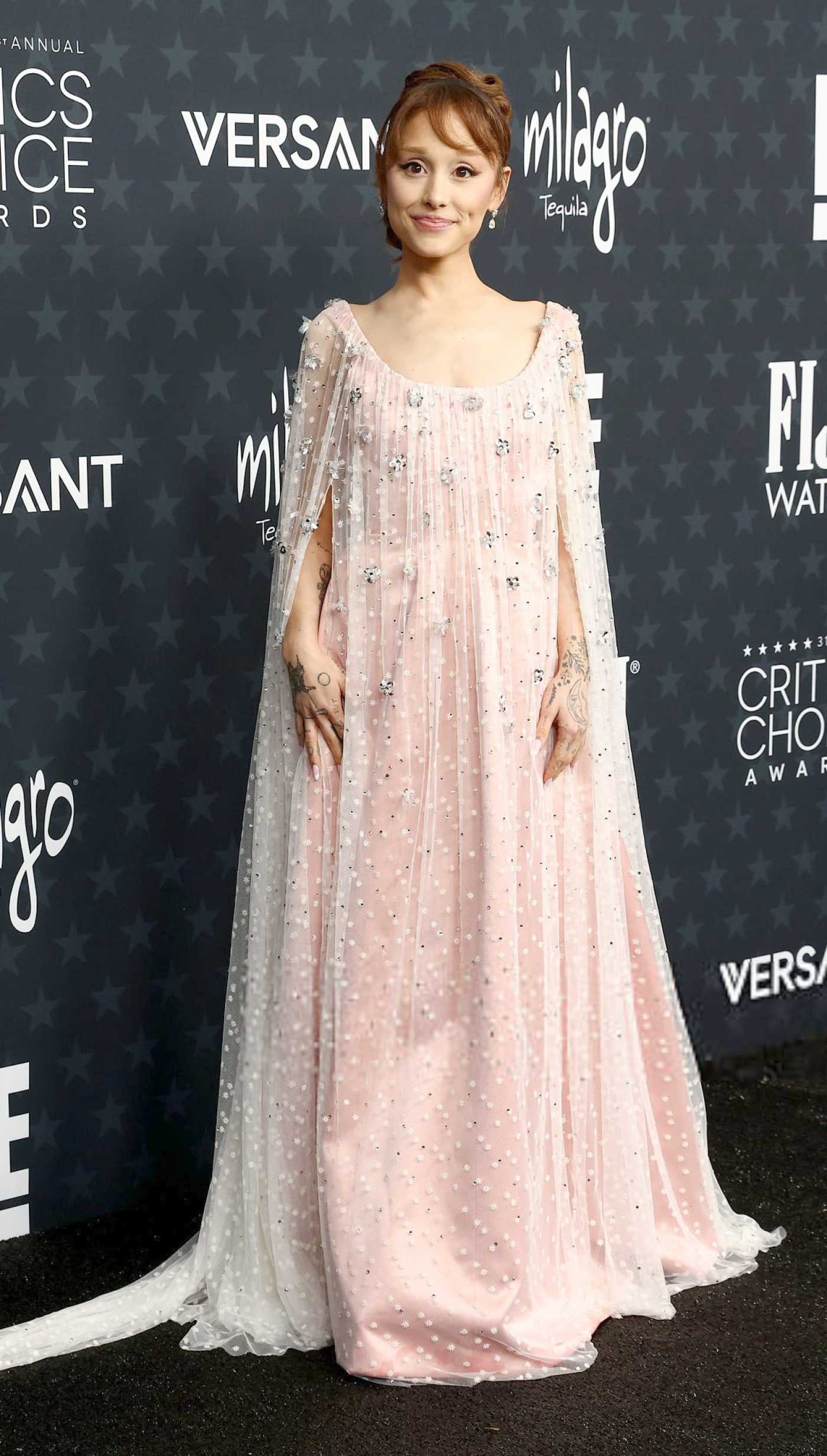 Ariana Grande Attends the 31st Annual Critics Choice Awards at Barker Hangar in Santa Monica 01/04/2026
